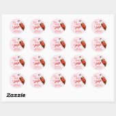 Ready To Pop Soda Pop Cola Girl Baby Shower Ronde Sticker (Vel)