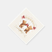 Ready to Pop Teddy Bears Baby Shower Napkins Servet (Hoek)