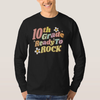 Ready To Rock 10th Grade Teacher Teens Family Back T-shirt