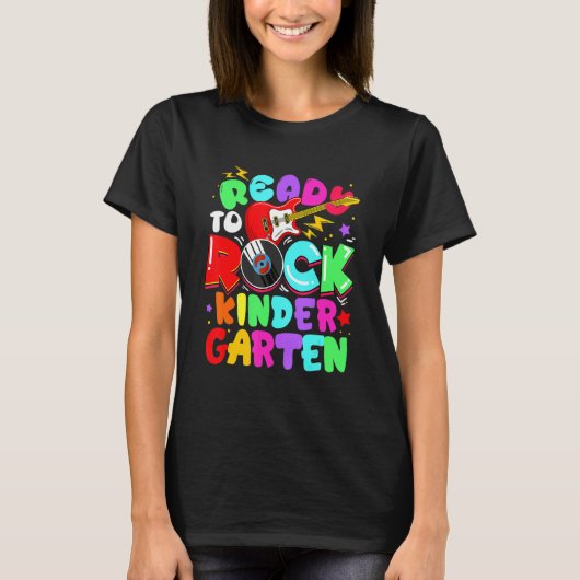 Ready To Rock Kindergarten First Day Of School Boy T-shirt (Voorkant)