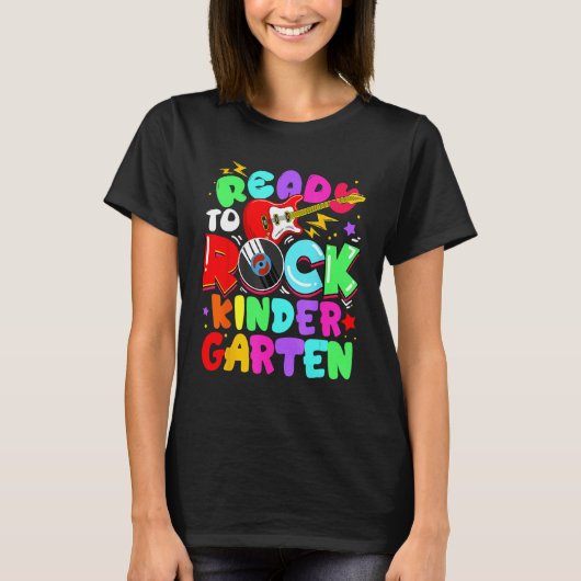 Ready To Rock Kindergarten First Day Of School Boy T-shirt (Voorkant)