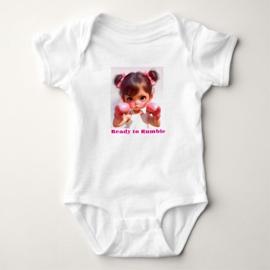 ‘Ready to Rumble’ Baby Bodysuit. Romper (Voorkant)
