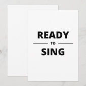 READY TO SING KAART (Voorkant / Achterkant)