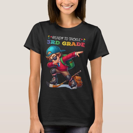 Ready To Tackle 3rd Grade First Day Of School Ice  T-shirt (Voorkant)