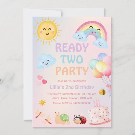 Ready TWO Feest Uitnodiging (Voorkant)