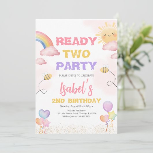 Ready Two Party 2e verjaardag Kaart (Staand voorkant)