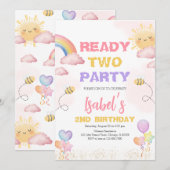 Ready Two Party 2e verjaardag Kaart (Voorkant / Achterkant)