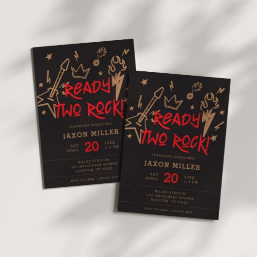 Ready Two Rock Kinderen Metal 2e verjaardag Kaart