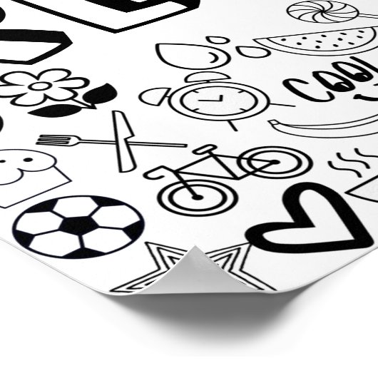 'REAGAN' Color-it-Yourself-contourontwerp Poster (Hoek)