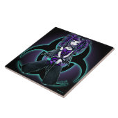 "Reagan" Cybergoth Radioactive Fairy Art Tile Tegeltje (Zijkant)