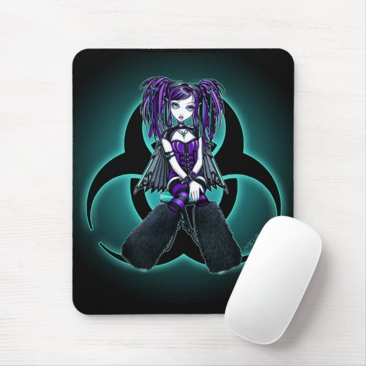 "Reagan" Cybergoth Radioactive Fairy Mousepad Muismat (Met muis)