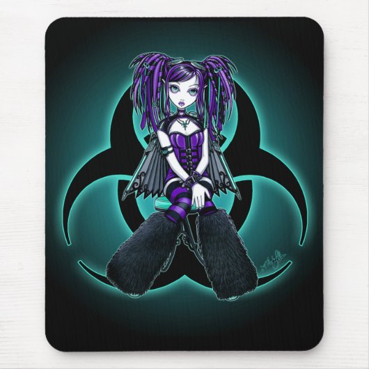 "Reagan" Cybergoth Radioactive Fairy Mousepad Muismat (Voorkant)