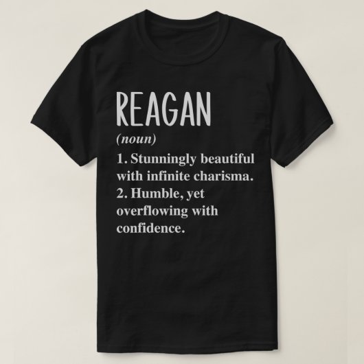 Reagan First Name Definition Personal Gift Ide T-shirt (Design voorkant)