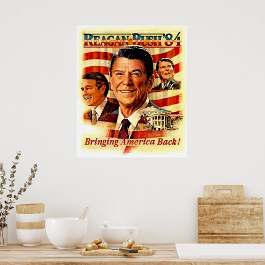 REAGAN FOR PRESIDENT  Campaign Adverteren Poster (Keuken)