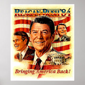REAGAN FOR PRESIDENT Campaign Adverteren Poster