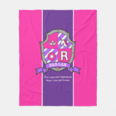 Reagan letter R naam betekent schild roze paarse Fleece Deken (Voorkant)