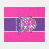 Reagan letter R naam betekent schild roze paarse Fleece Deken (Voorkant (Horizontaal))