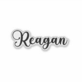 Reagan Naam - Handgeschreven kalligrafie Sticker (Voorkant)