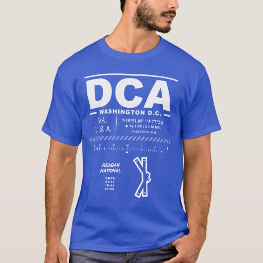 Reagan National Airport DCA T-shirt (Voorkant)