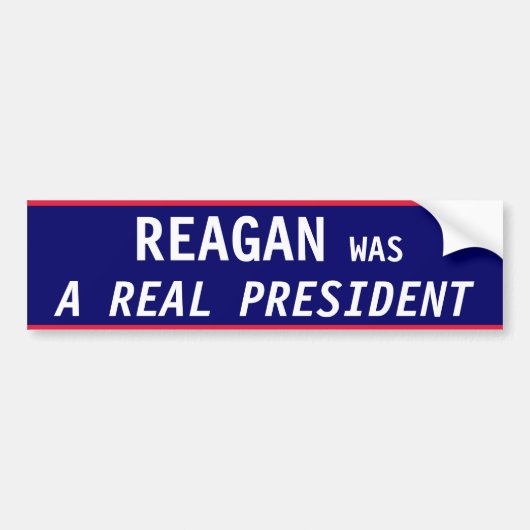 Reagan REAL President Bumpersticker (Voorkant)