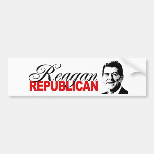 REAGAN REPUBLICAN BUMPERSTICKER (Voorkant)