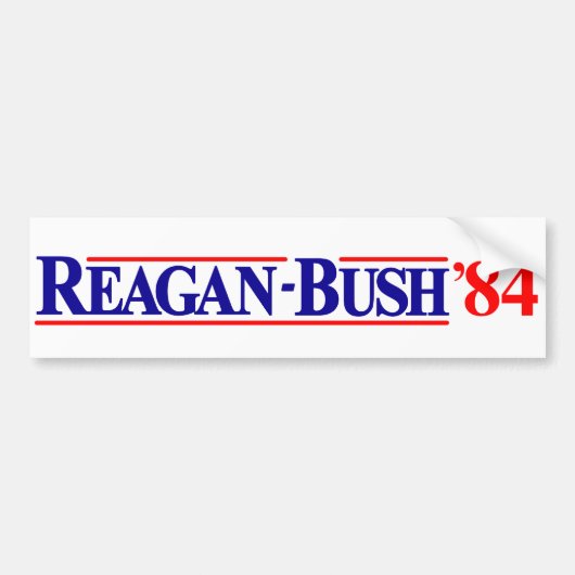 Reagan Struik 84 Bumpersticker (Voorkant)