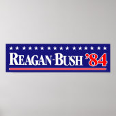 Reagan Struik 84 Bumpersticker Poster (Voorkant)