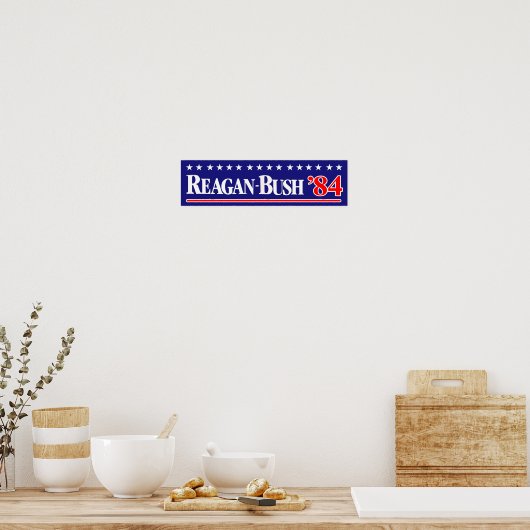Reagan Struik 84 Bumpersticker Poster (Keuken)