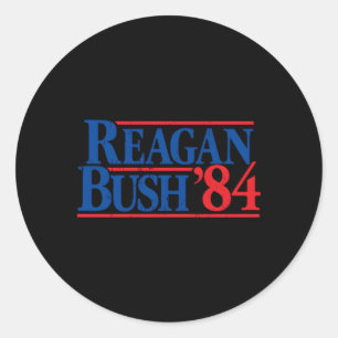 Reagan Struik '84 Republikein Ronde Sticker