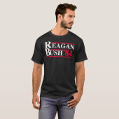Reagan Struik &x27;84 Retro Logo Red White Blue El T-shirt (Voorkant volledig)