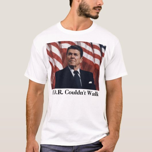 Reagan tegen FDR T-shirt (Voorkant)