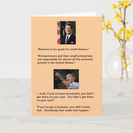 Reagan tegenover Obama Kaart (Gele Bloem)