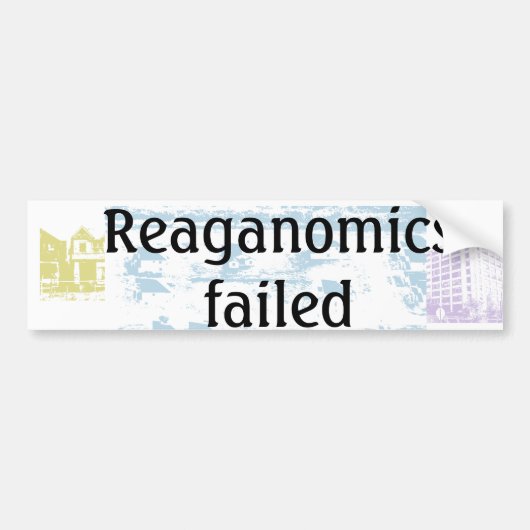 Reaganomics mislukt bumpersticker (Voorkant)