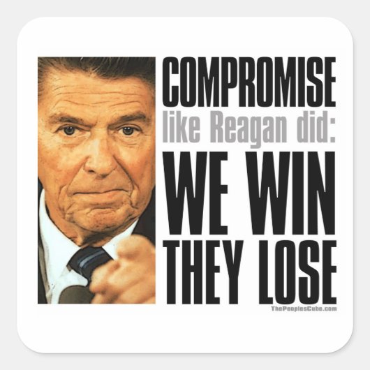 Reagan's Compromisvoorstel Sticker (Voorkant)