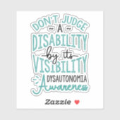 Reageer niet op een bewustwording van gehandicapte sticker (Vel)