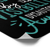 Reageer niet op een handicap, Dysautonomia Awarene Poster (Hoek)