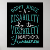 Reageer niet op een handicap, Dysautonomia Awarene Poster (Voorkant)