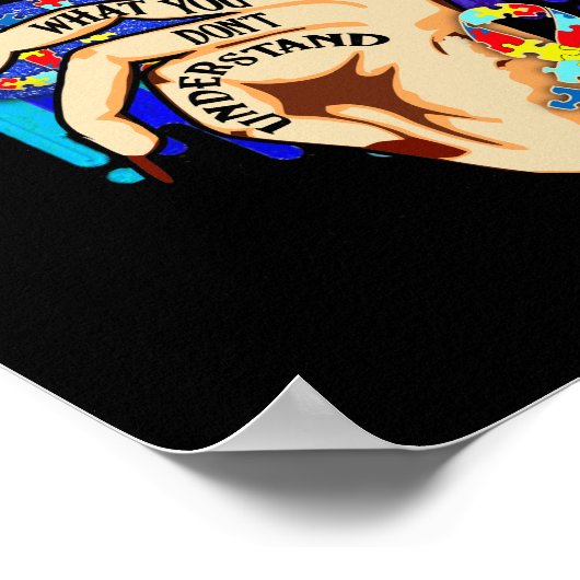 Reageer niet wat je geen autisme lips begrijpt poster (Hoek)