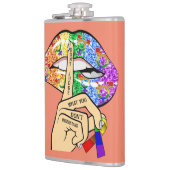 Reageer niet wat je niet begrijpt... LGBTQIA Pride Heupfles (Links)