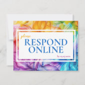 Reageer online Eetherische Bloom RSVP kaart (Voorkant)