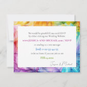 Reageer online Eetherische Bloom RSVP kaart (Achterkant)