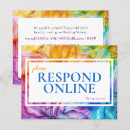 Reageer online Eetherische Bloom RSVP kaart
