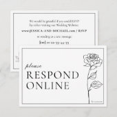 REAGEER online Tijdloze Bloei RSVP Kaartje (Voorkant / Achterkant)