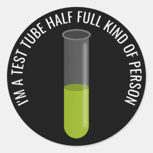 Reageerbuis Ronde Sticker