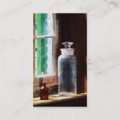 Reagens Fles en kleine bruine fles Visitekaartje (Achterkant)