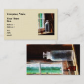 Reagens Fles en kleine bruine fles Visitekaartje (Voorkant / Achterkant)