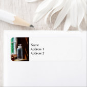 Reagens flesje en kleine bruine flesje etiket (Insitu)