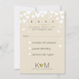 reageren, antwoord rsvp elegant, romantisch liefde kaart