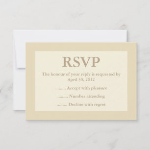 Reageren op Cream & Ecru Event, RSVP of Responskaa