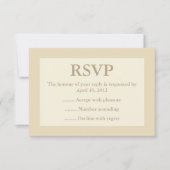 Reageren op Cream & Ecru Event, RSVP of Responskaa (Voorkant)